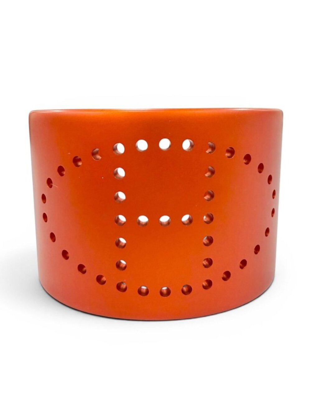 Hermes Evelyne Bangle Aluminum Logo Chaine D'ancre Bracelet Orange